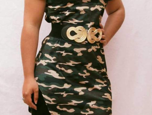 vestido militar talla estandar