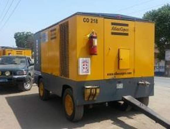 Alquiler de compresora Atlas copco 750 cfm 8.6 bar