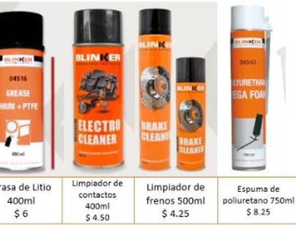 Lubricantes y penetrantes para el taller.