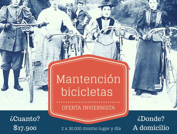 Mantención de bicicletas a domicilio/trabajo