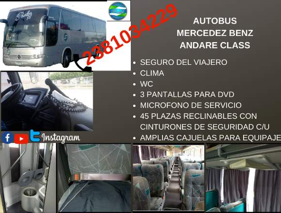 Renta de autobuses y camionetas de turismo