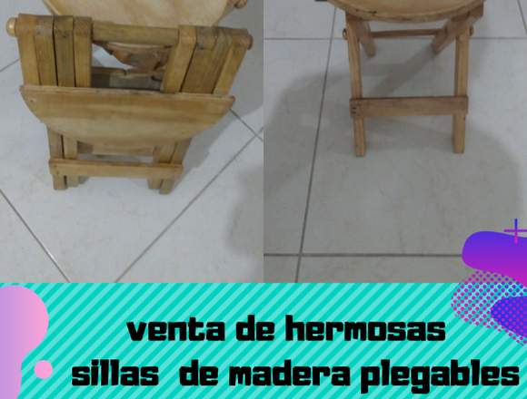 silla de madera plegable portatil