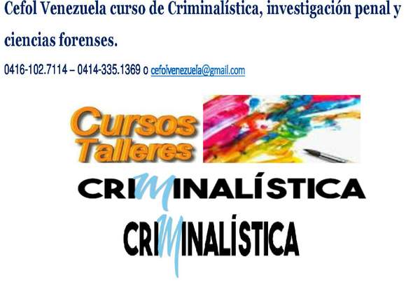 CRIMINALÍSTICA, INVESTIGACIÓN PENAL Y Cs FORENSES 
