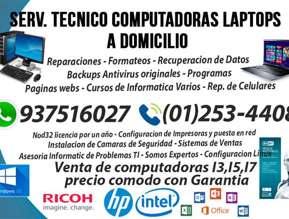 reparación de computadoras y laptops domicilio