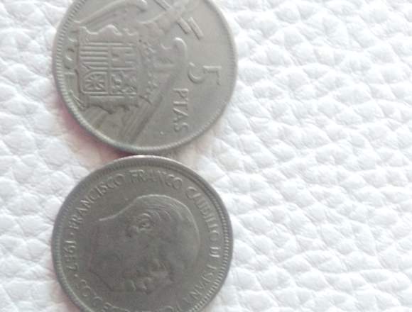 5 pesetas de 1957 de Franco