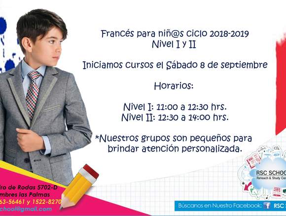 Cursos sabatinos de Francés