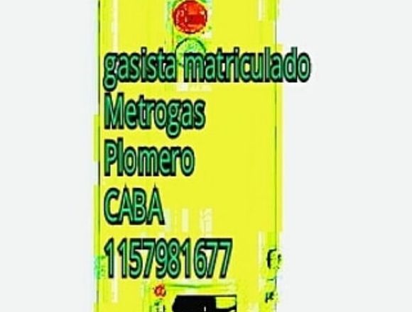 gasista matriculado Metrogas Plomero CABA 