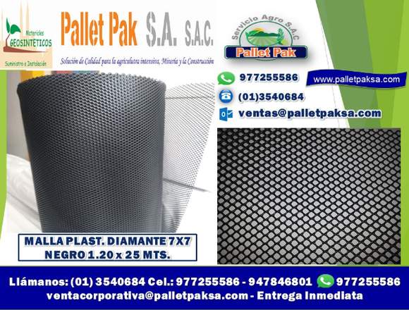 VENTA DE MALLA DIAMANTE 5X5MM DE 1.50*30MTS