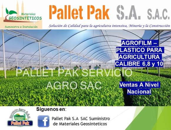 Agrofilm Calibre 6, 8 Y 10 Rollo: 6x50MTS