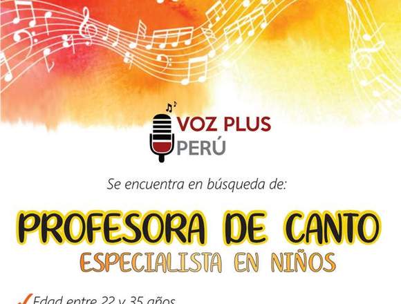 profesora  de canto para niños 