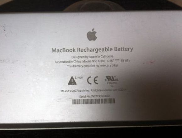 VENDO BATERIA DE MACBOOK A1185 