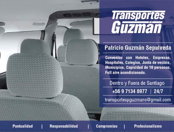 TRANSPORTE /TRASLADO/TURISMO/PERSONAL/CONVENIO