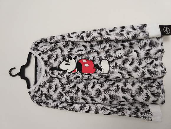 Playera Mickey blanco y negro