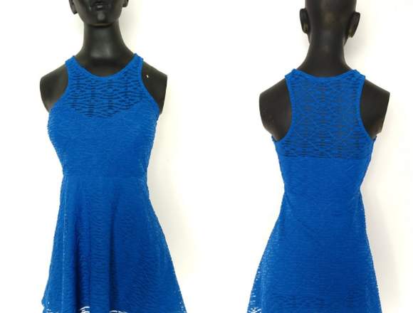 Vestido circular azul