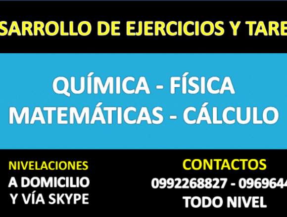 CLASES DE NIVELACION Y RESOLUCION DE TAREAS