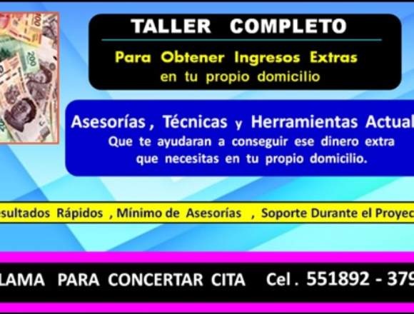 Taller Como Adquirir Dinero Extra En Casa