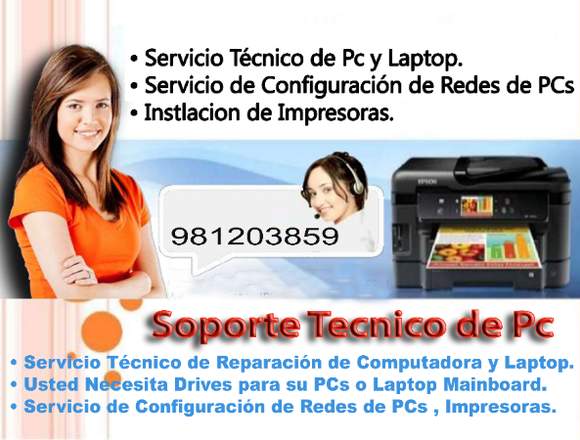 Servicio Técnico de pc a Domicilio 24horas