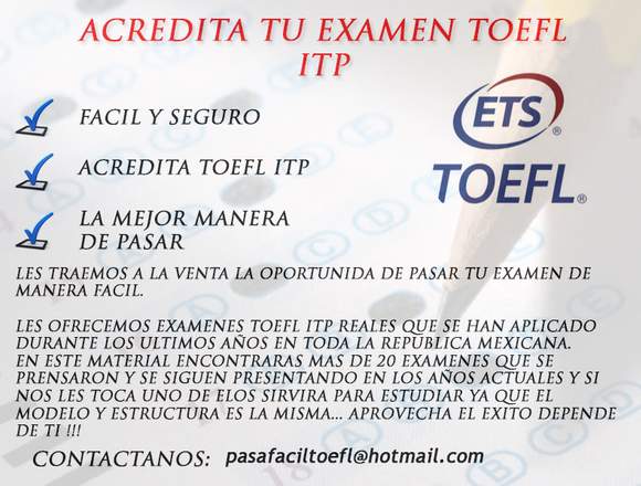 EXAMEN TOEFL ITP 2018 Y 2019