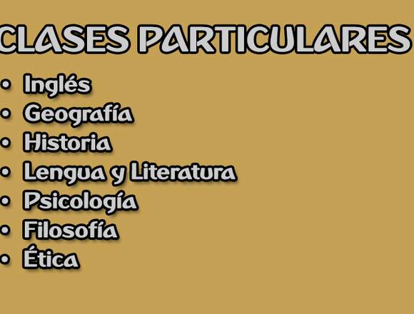 Clases particulares / Apoyo escolar 