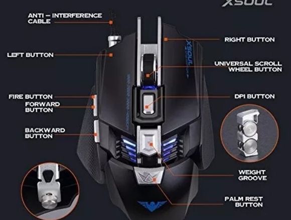 Mouse Gamer Profesional X-soul Raptor Xm3