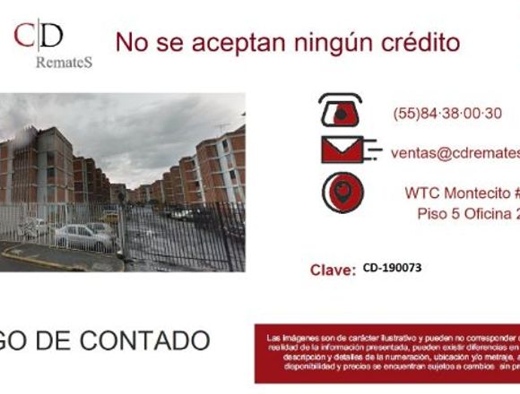 Se vende en “Remate” DEPARTAMENTO  CD-190073