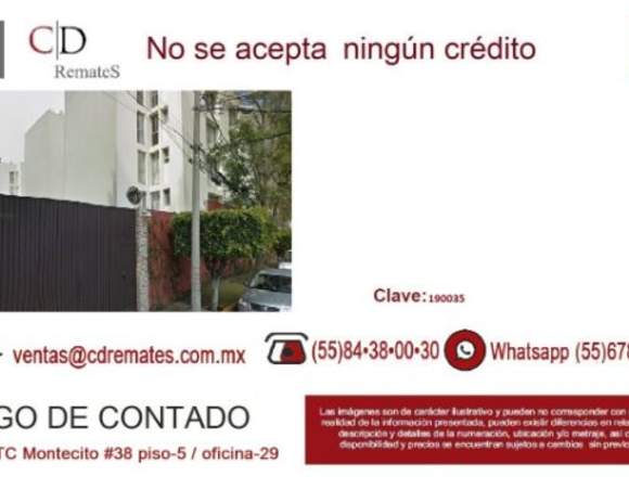 Se vende en Remate departamento en Coyoacan 190035