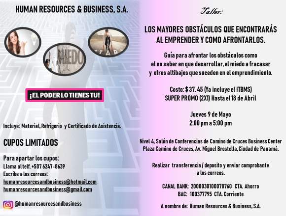 LOS OBSTACULOS QUE ENCONTRARAS AL EMPRENDER 