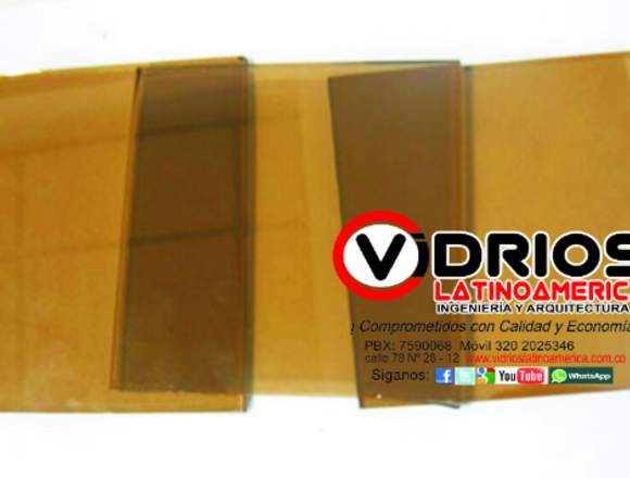 vidrios cristal bronce 