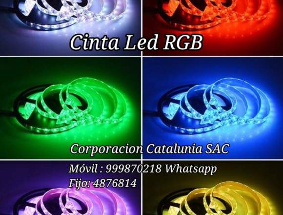 Cinta led RGB 5mt autoadhesivo