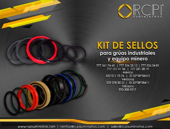 Kit de sellos para maquinaria pesada