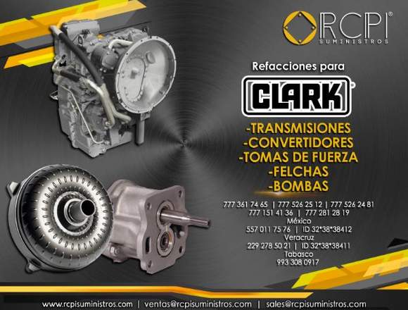 Refacciones clark para grúas industriales