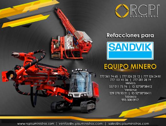 Repuestos para equipos mineros sandvik