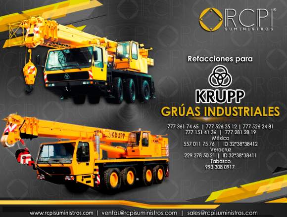 Refacciones para grúas industriales Krupp