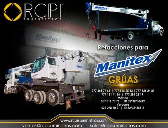 Partes para grúas industriales Manitex