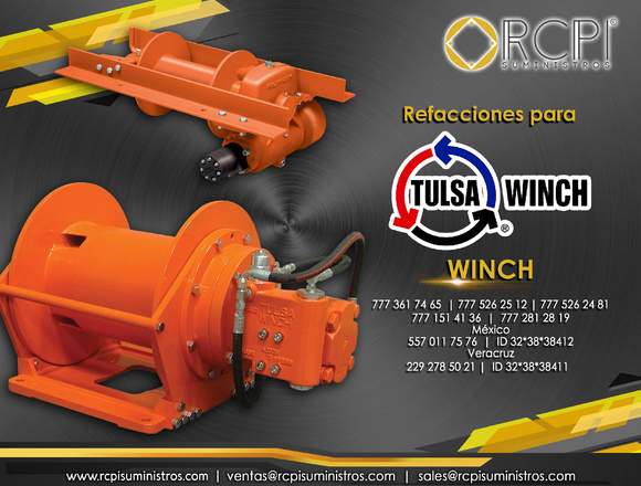 Refacciones para malacates Tulsa winch