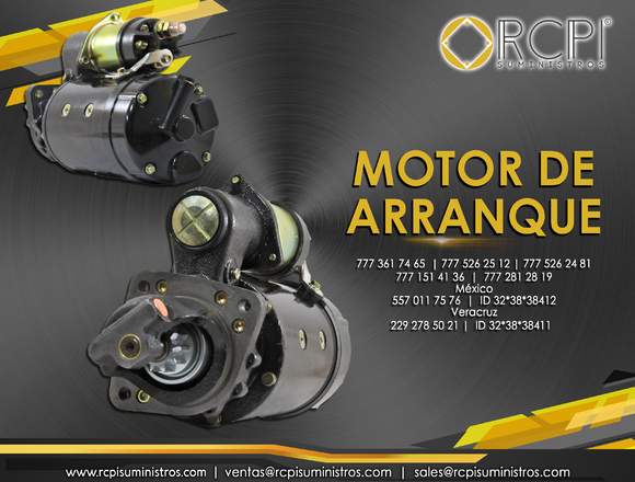 Motor de arranque para maquinaria pesada