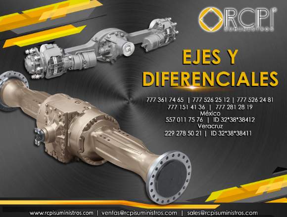 Ejes y diferenciales para grúas industriales