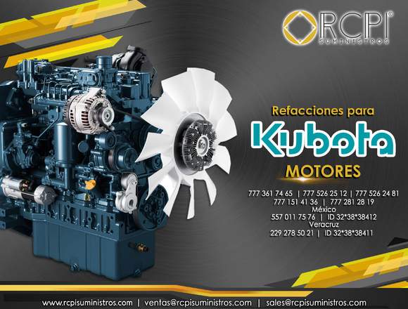 Refacciones para motores Kubota