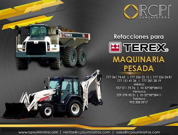 Refacciones para maquinaria pesada Terex