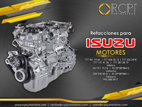 Refacciones para motores diésel Isuzu