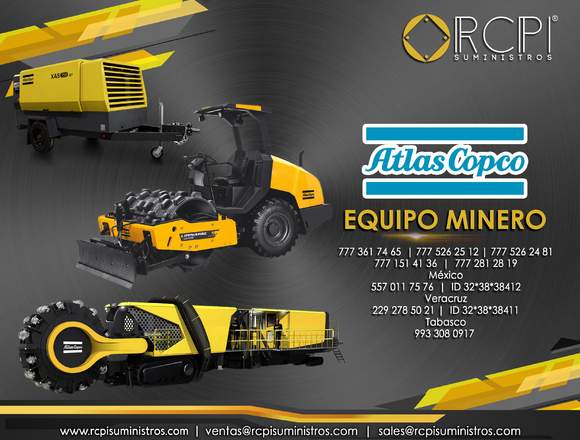 Refacciones para equipo Atlas Copco