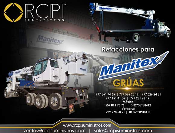 Partes para grúas industriales Manitex