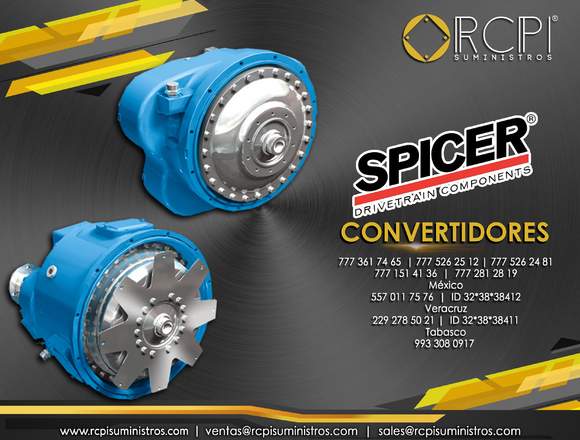 Convertidores spicer para grúas industriales