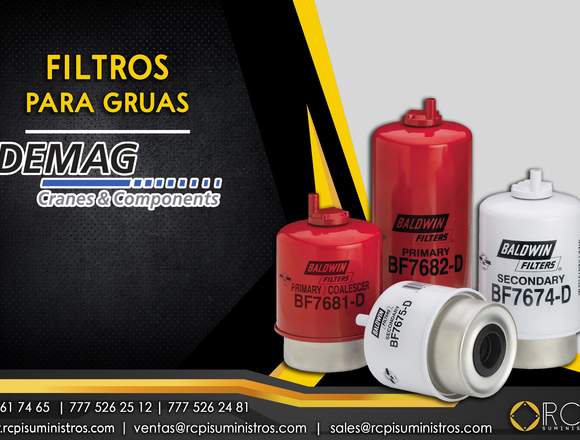 Filtros y refacciones para grúas Demag