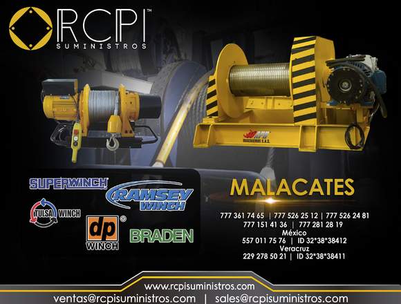 Malacates para grúas industriales