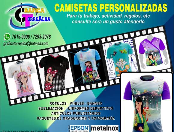 Camisetas Sublimadas