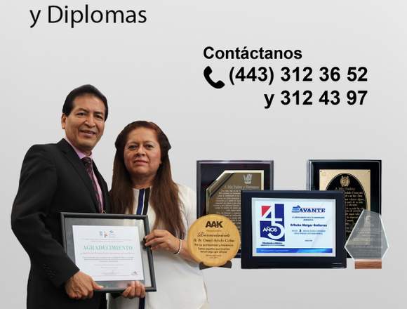Diplomas y reconocimientos personalizados