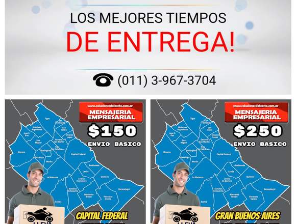 Servicios de mensajería en moto  envíos Caba y GBA