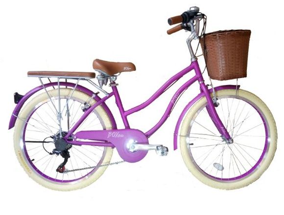 BICICLETA VINTAGE ARO 24 MUJER LILA