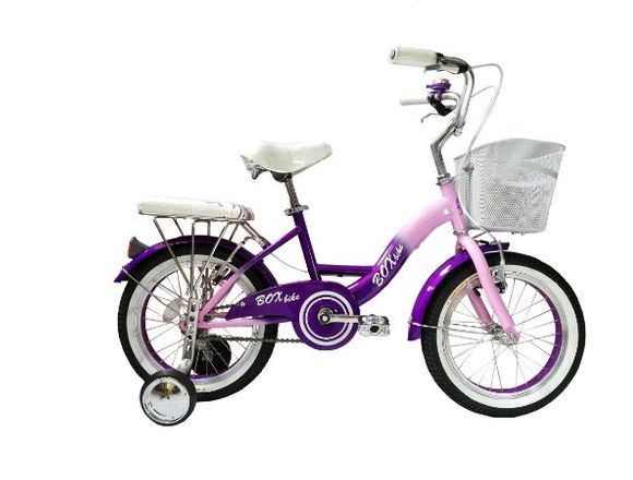 BICICLETA CAMPERA NIÑA - MORADO CON ROSADO